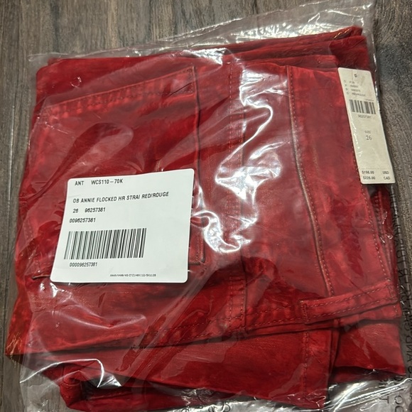 NWT! Anthropologie The Annie Flocked High-Rise Straight-Leg Jeans by Pilcro 🟠 - Picture 6 of 9